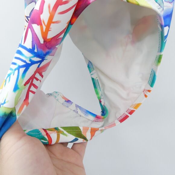 Lauren Ralph Lauren Off-The-Shoulder One-Piece Swimsuit Size 4 Floral Tropical - Picture 8 of 10